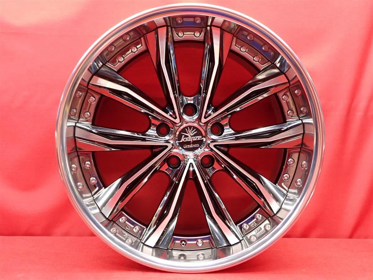 JDM Deep rim F50mm R70mm WEDS Kranze Graben Used wheels 4Book 8.5/9.5J No Tires - Image 7
