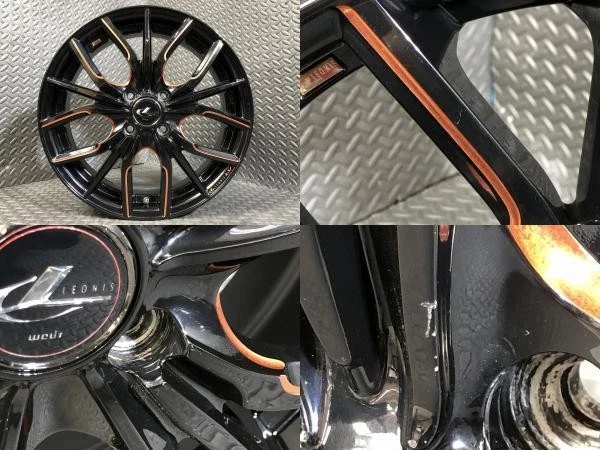 JDM Used 4-Book Wheel Set: Rare Color Weds LEONIS LV 5J-16 +45 100 4H No Tires - Image 5