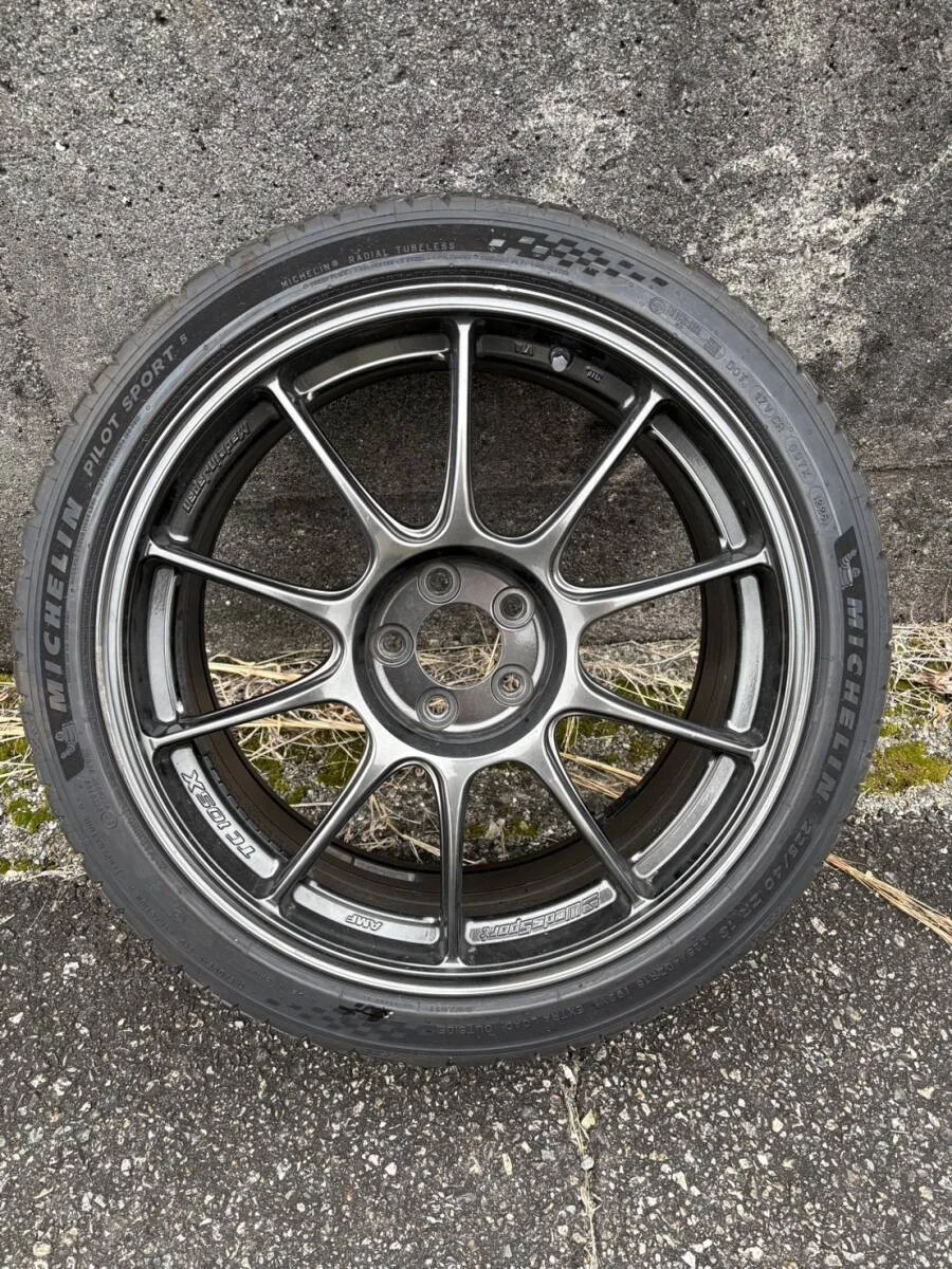 JDM Deep grooved 25-year-old Michelin Weds TC105X wheels mounted on Pi No Tires - Image 3