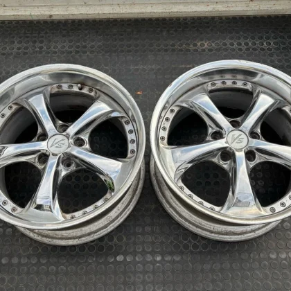 JDM WORK VS-KF Plated 18114.3 5-Hole 9j +45 O-Disk 2Book VS KF Old Dis No Tires