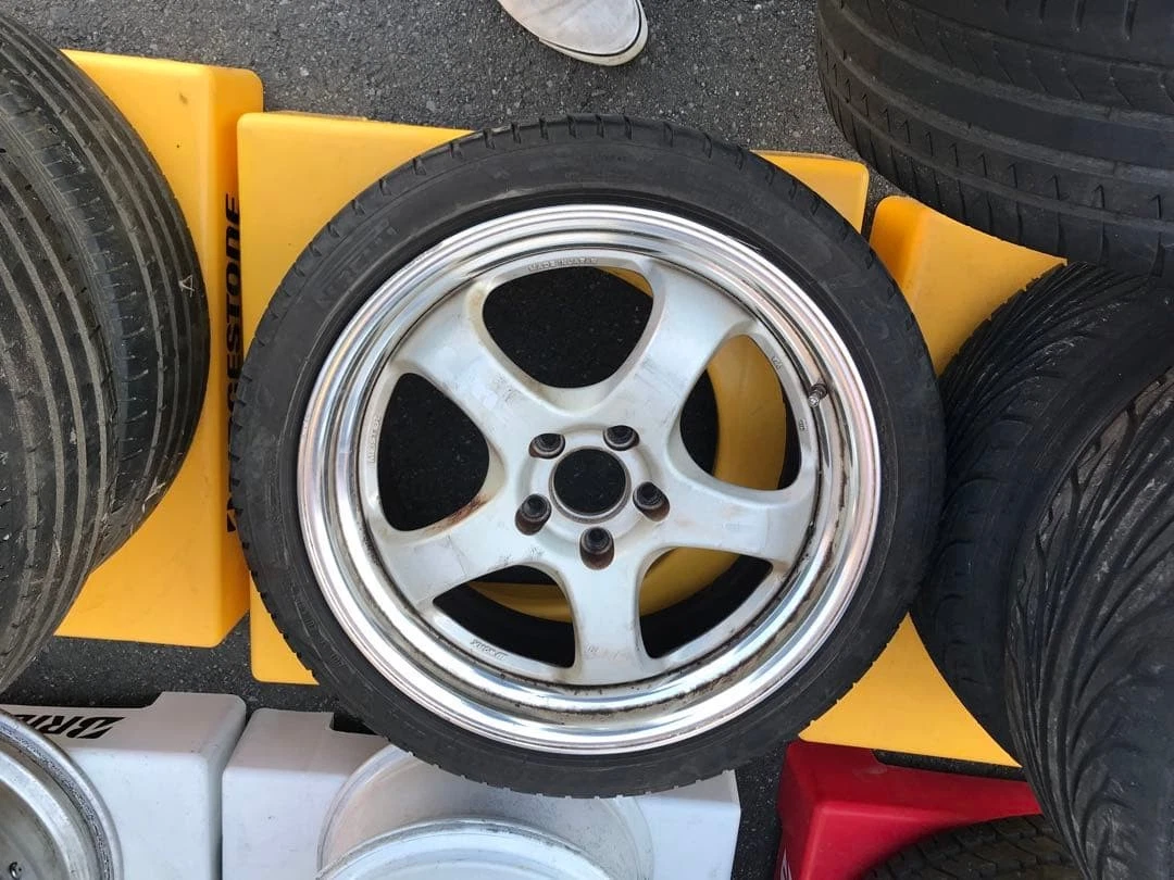 JDM WorkMeister 18-inch 2Book silver 5-spoke wheels PCD112 No Tires - Image 3