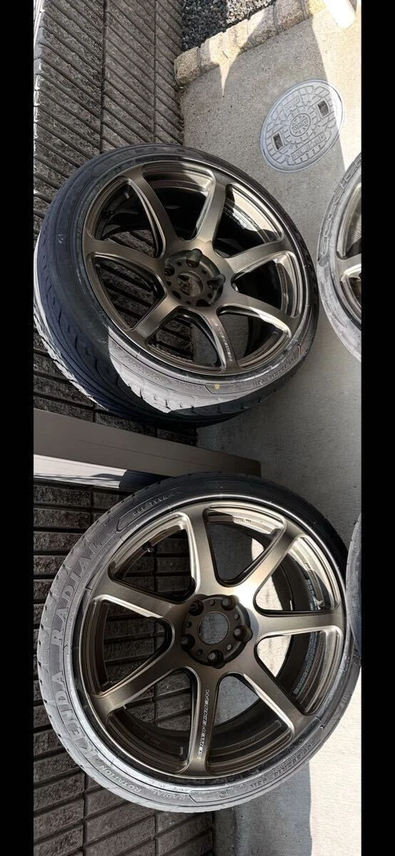 JDM Work Emotion T7R 10.5J 2Book 18-inch Concave Reverse Drift S13 S14 No Tires