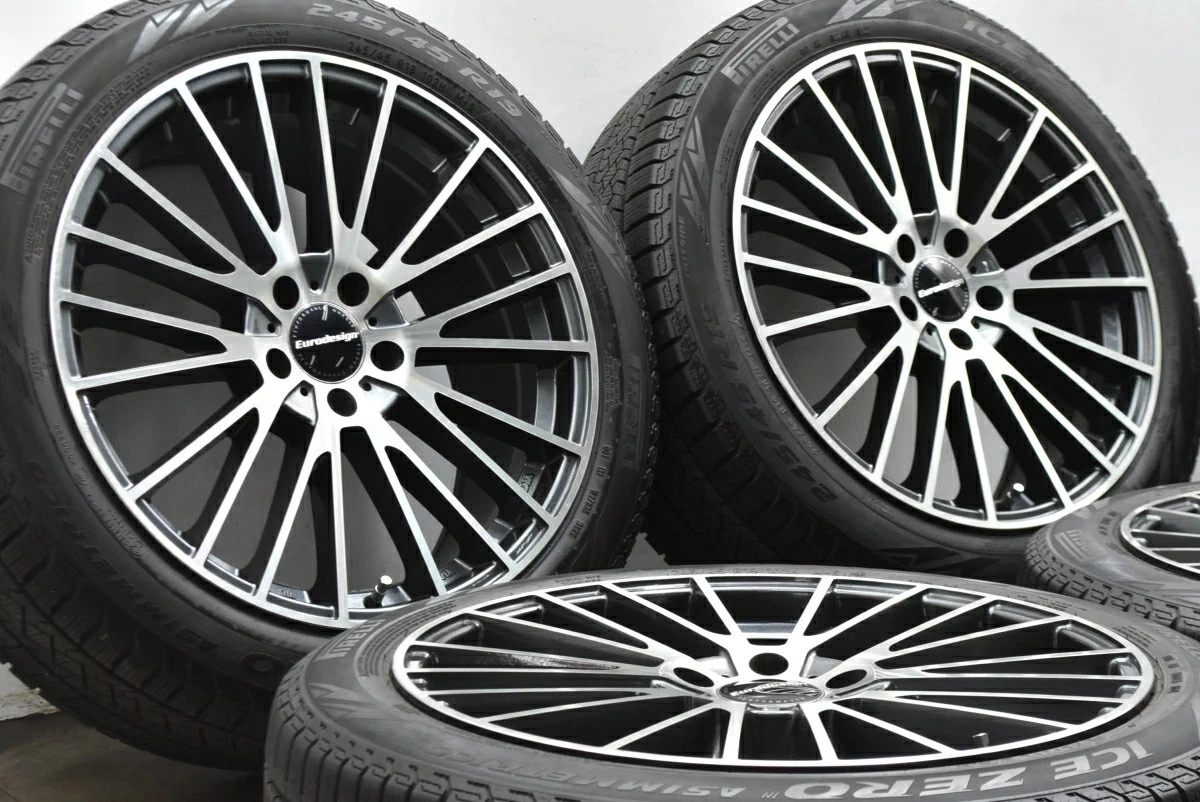 JDM Used Abe Shokai Wheel Set 4-Book Set 198.5J x 19 +33 PCD 112 245/4 No Tires - Image 3