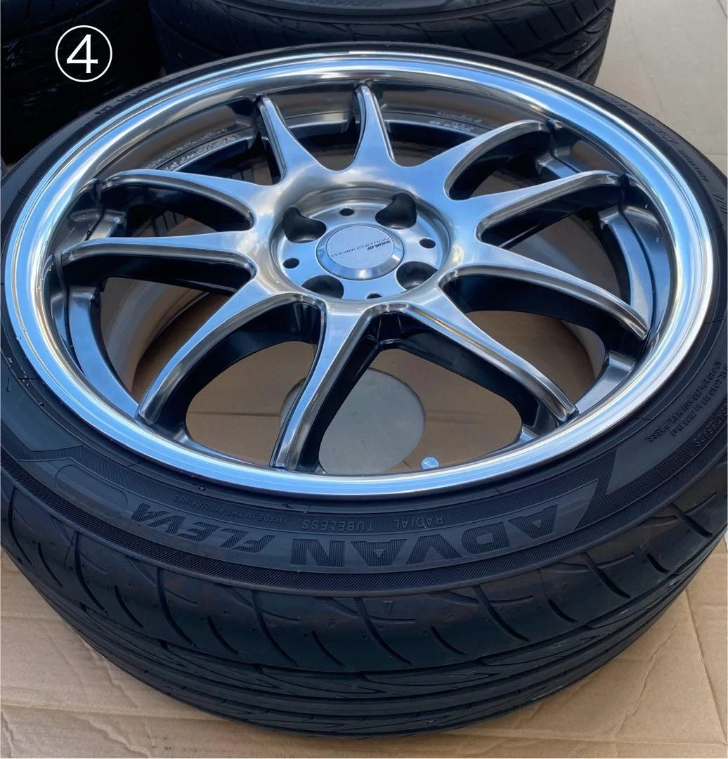 JDM WORK emotion CR2P 17-inch 4-hole PCD100 No Tires - Image 9