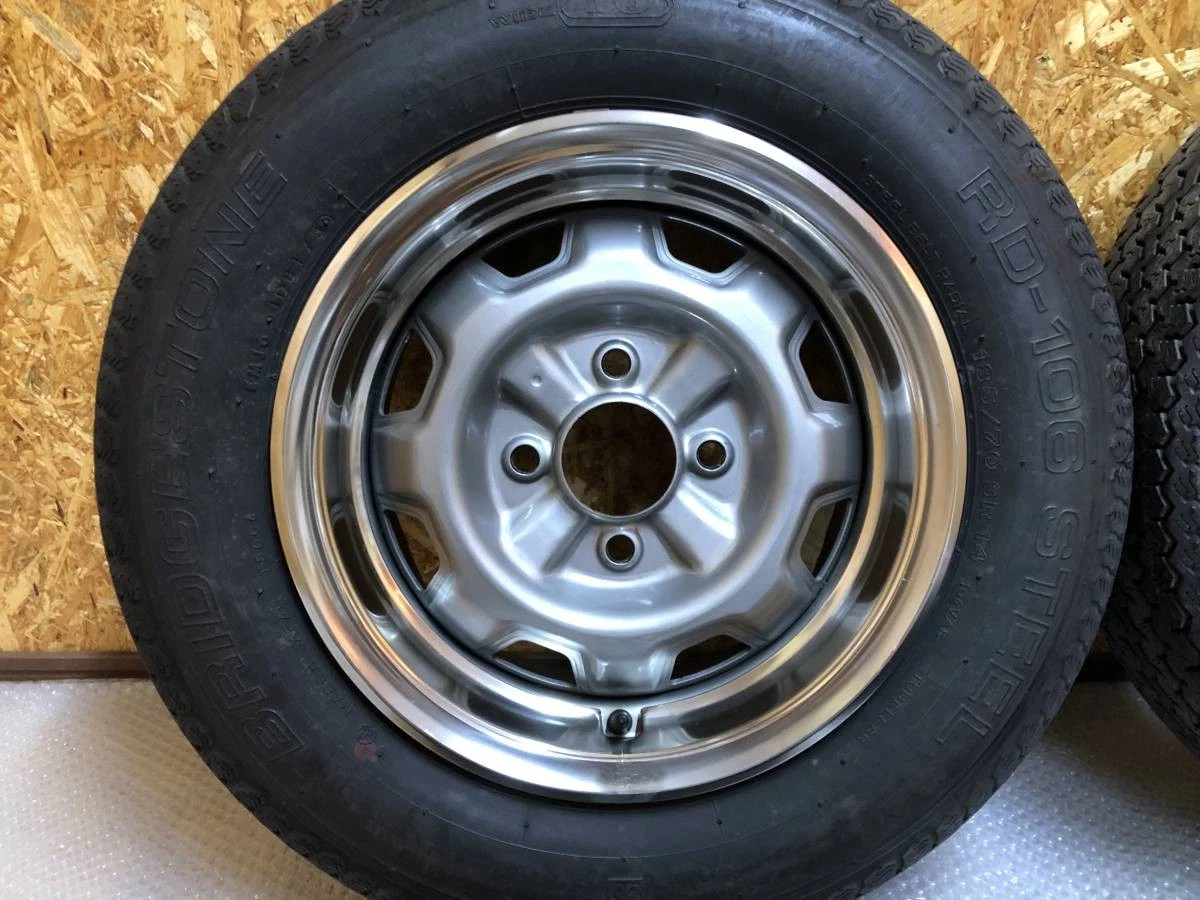 JDM Superb NISSAN DR30 R30 Skyline Genuine 145J Steel Wheel Ring Rim C No Tires - Image 3