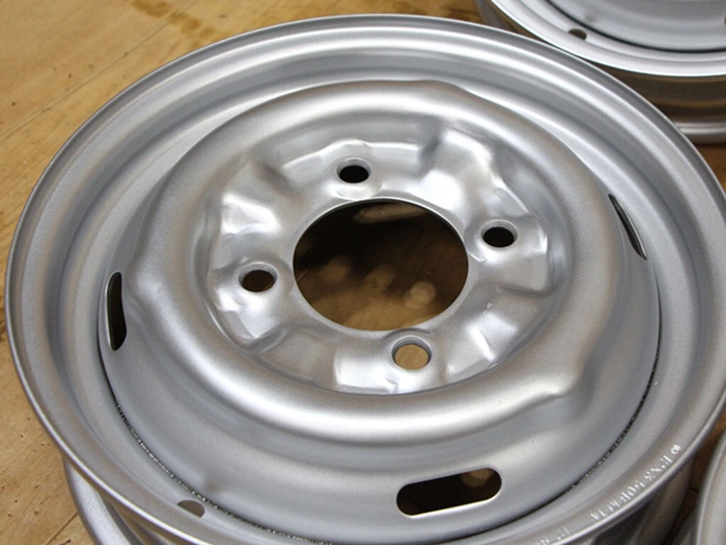 JDM B591 Old Car Rare Nissan Iron Wheels 12X3.5J+35 PCD114.3 80mm Hub No Tires - Image 7
