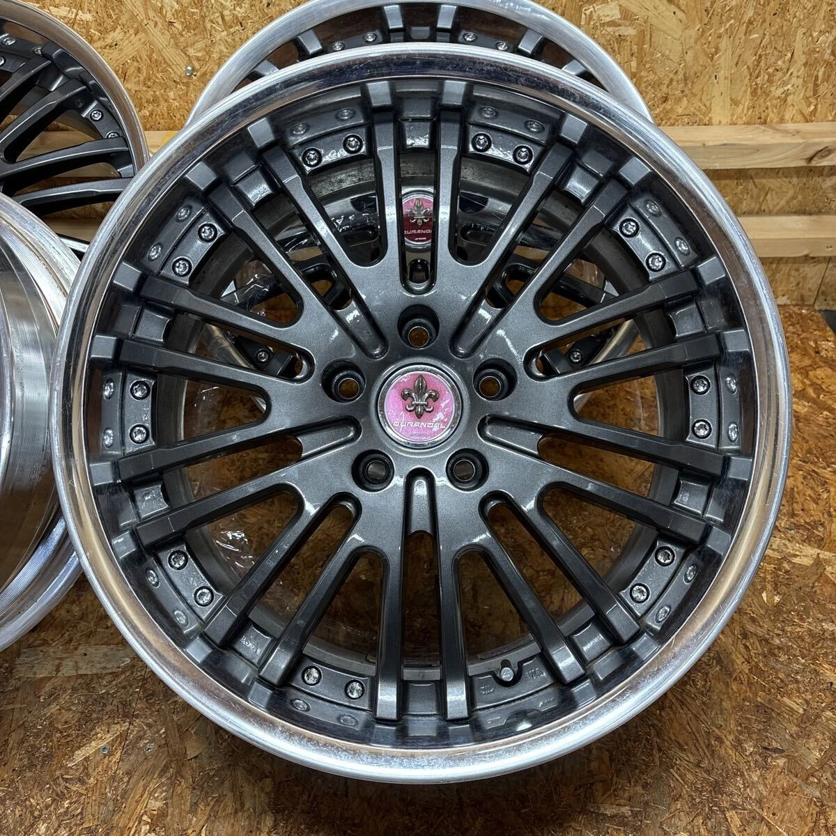 JDM Rare WORK Durandal DD2 deep rims 19x8.5J+25 120/5-lug for Lexus LS No Tires - Image 4