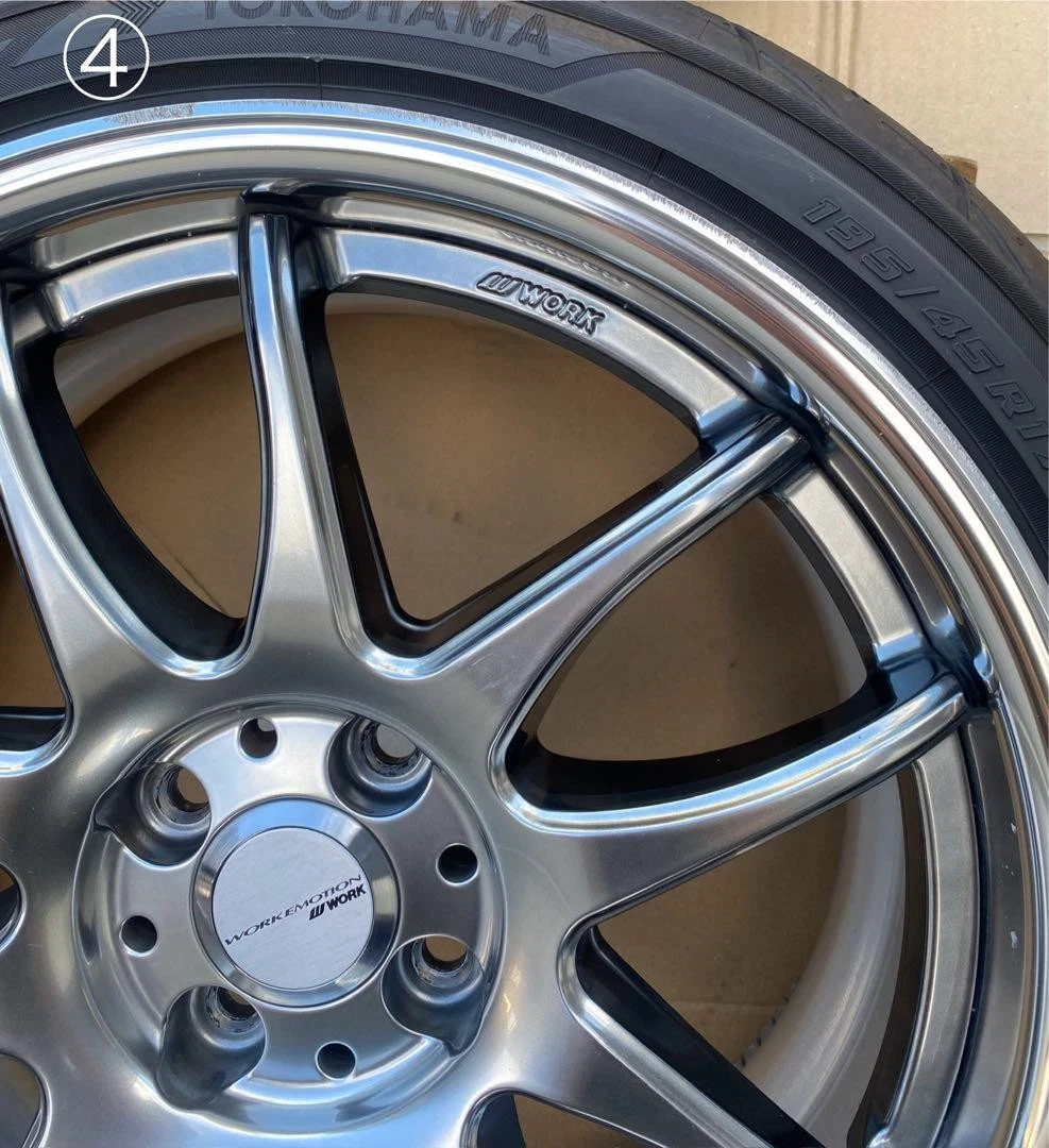 JDM WORK emotion CR2P 17-inch 4-hole PCD100 No Tires - Image 10