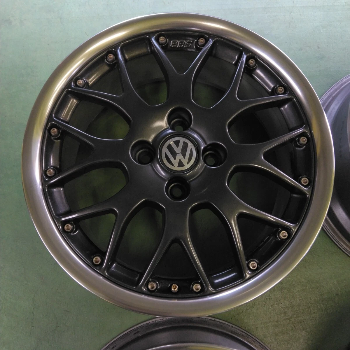 JDM Genuine VW BBS RS764 rim polish specification gunmetal discs 4H 16 No Tires - Image 5