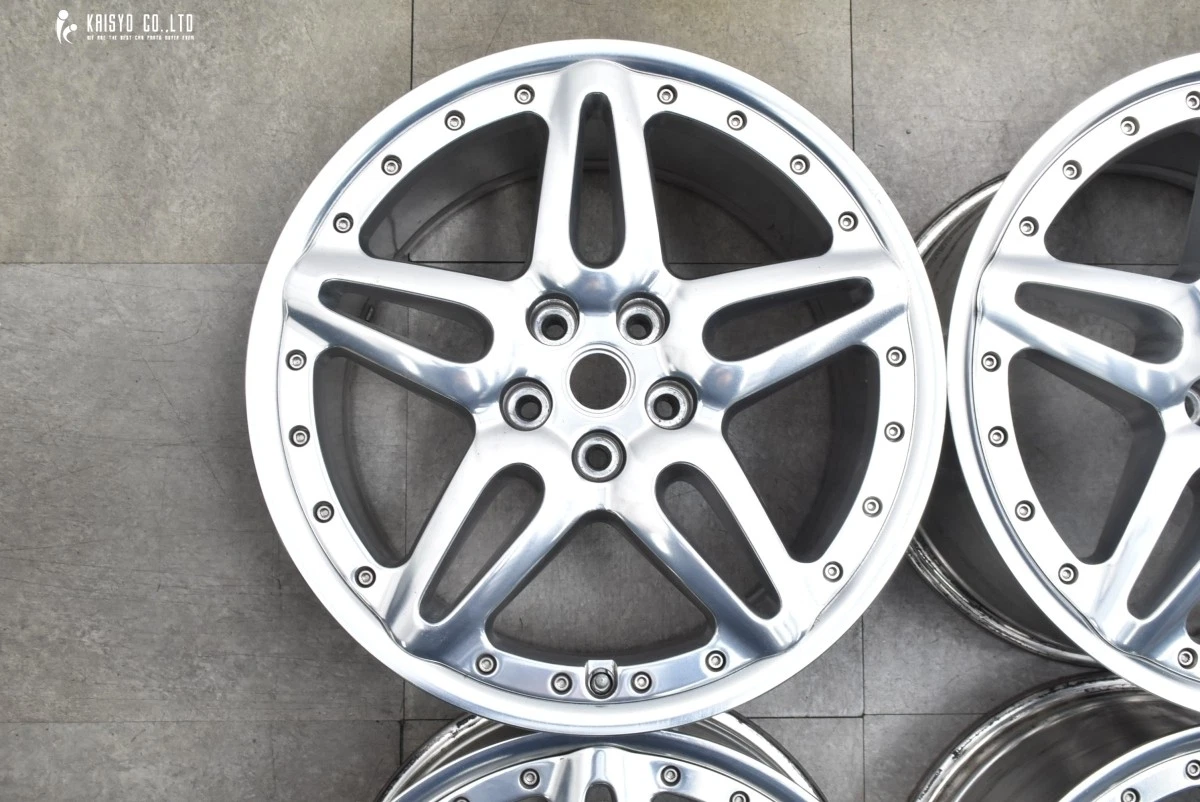 JDM Rare BBS Ferrari 612 Scaglietti OEM 19in 8J +43.5 10J +51.1 PCD114 No Tires - Image 5
