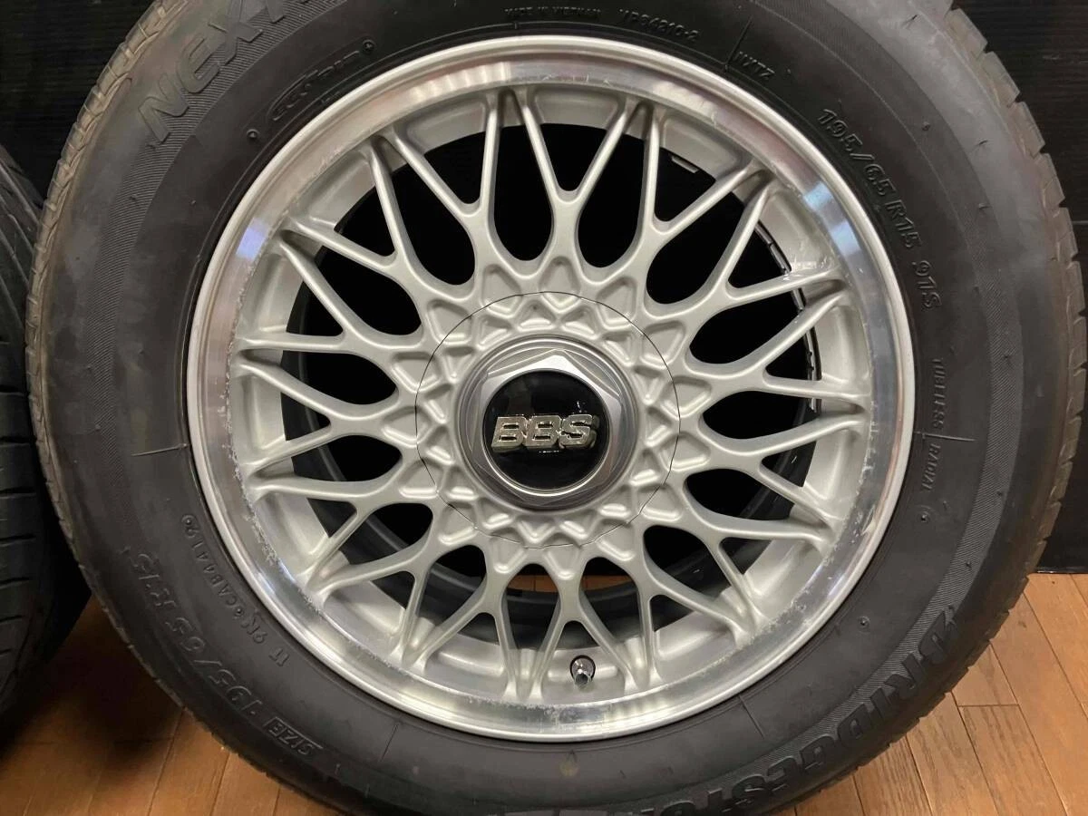 JDM SUBARU STI genuine BBS forging 15-inch wheels 6J+55 5H100 Bridgest No Tires - Image 5