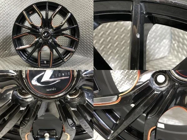 JDM Used 4-Book Wheel Set: Rare Color Weds LEONIS LV 5J-16 +45 100 4H No Tires - Image 4