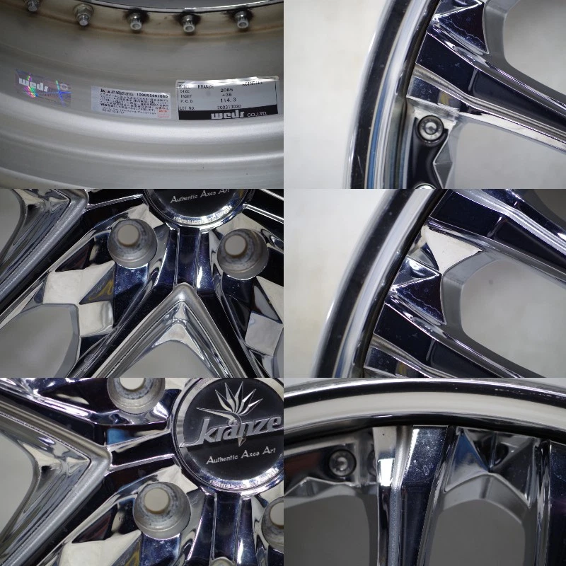 JDM T-9 Cash on delivery available Rank E Used 20x8.5J 5H/114.3 +36 We No Tires - Image 5