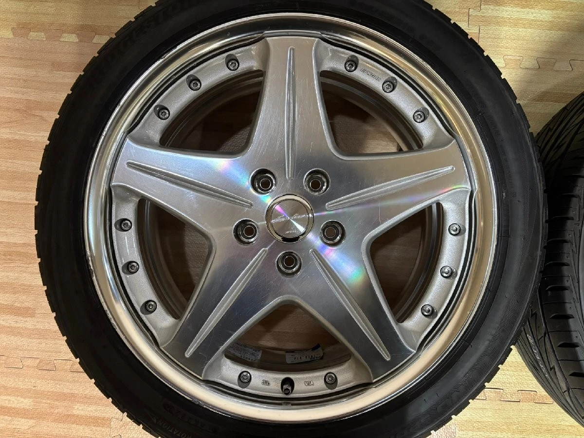 JDM Rare WORK Euroline SL 5x114.3 8J+50 Deep Tread 2023 225/45R18 Brid No Tires - Image 4