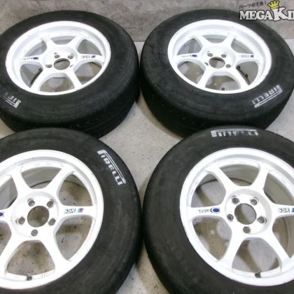 JDM SSR Speedster Type-C 15-inch Wheels 7.5J+40 5x100mm White 4-Book 2 No Tires