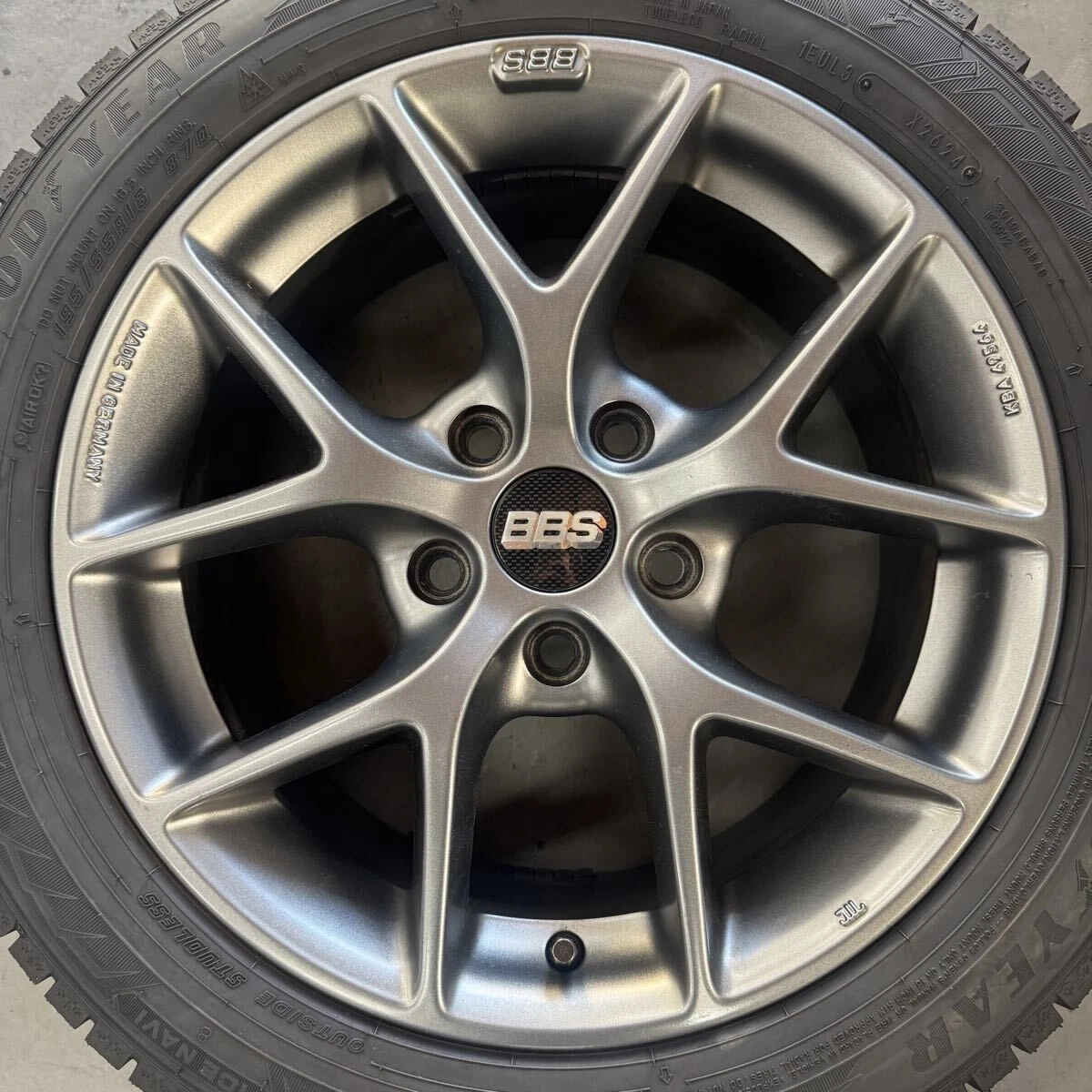 JDM Mini F56 BBS SR 167j +48 PCD112 Goodyear IceNavi 8 195/55R16 2024 No Tires - Image 2