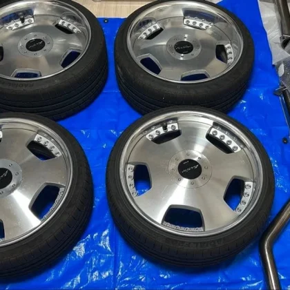 JDM Rare Size Used 19-inch WORK Euroline Deep Rim with 5x114.3mm Tire No Tires