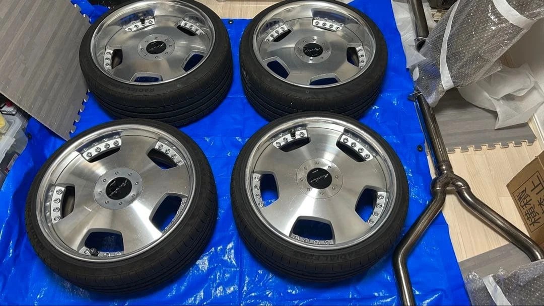 JDM Rare Size Used 19-inch WORK Euroline Deep Rim with 5x114.3mm Tire No Tires