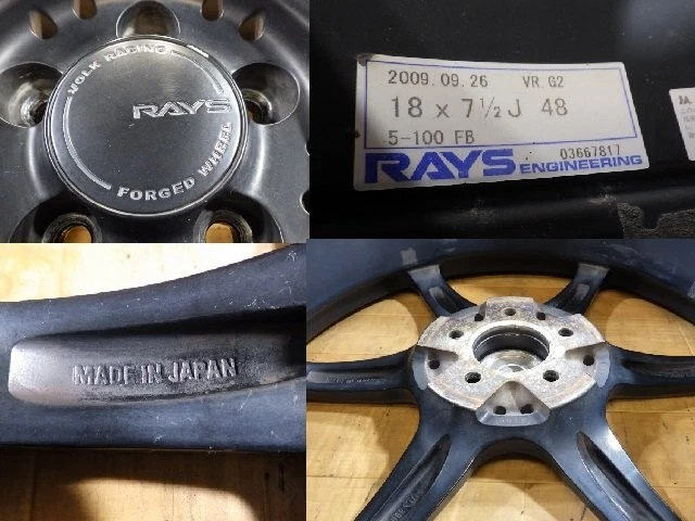 JDM RAYS Volk Racing G2 forging wheels 4-wheel 5x100 bolt pattern 187. No Tires - Image 7