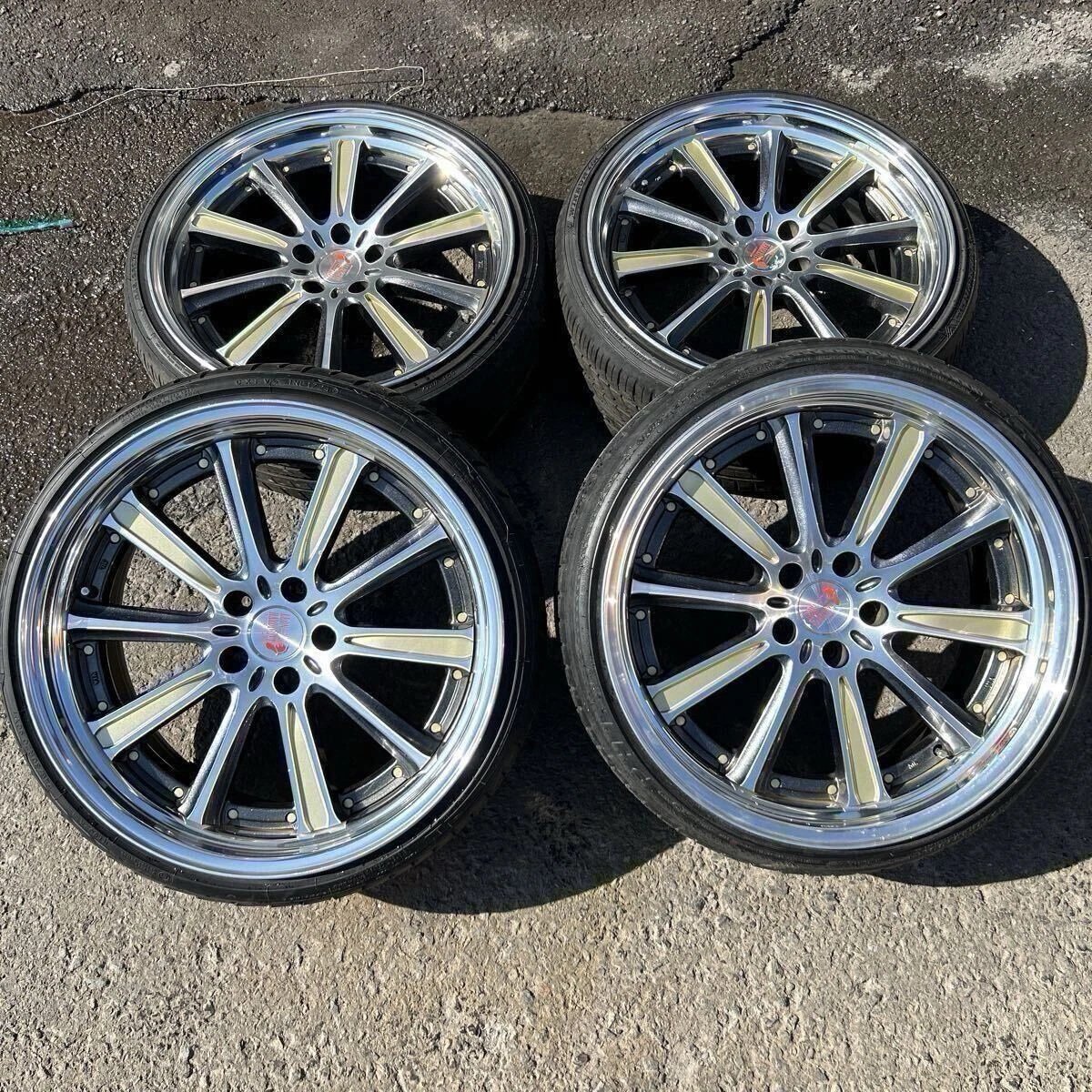 JDM Deep stepped rims by Leonhard Graal 9J10J Crown for Majesta Alphar No Tires - Image 6