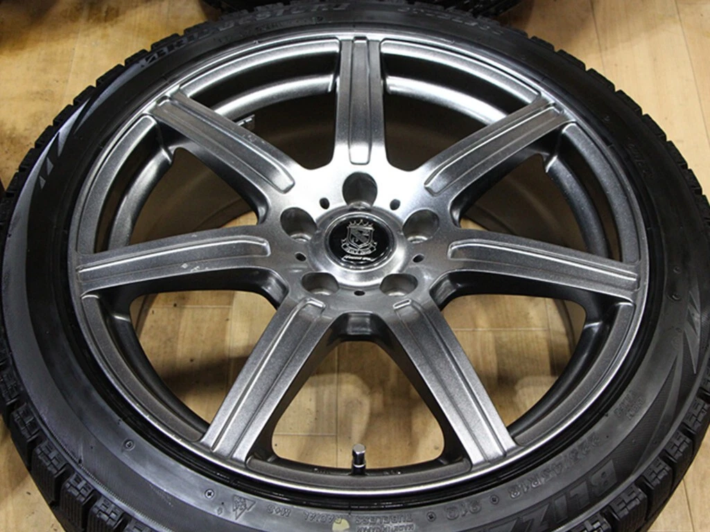 JDM C49 MANARAY SPORT 18X8J+45 PCD114.3 BS Bridgestone BLIZZAK VRX 225 No Tires - Image 5