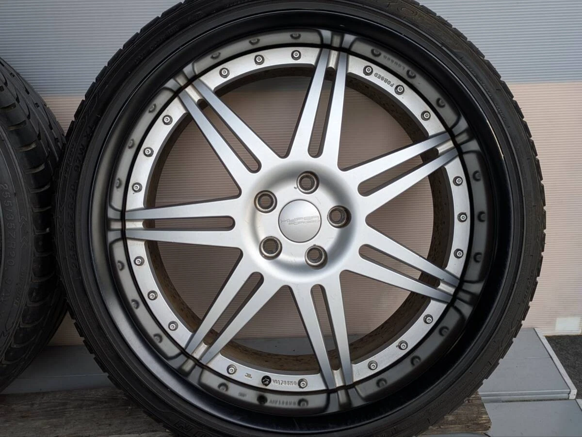 JDM Hyperforged HF102R wheels and tires 4-pack set 209J+17 11J+22 PCD1 No Tires - Image 4