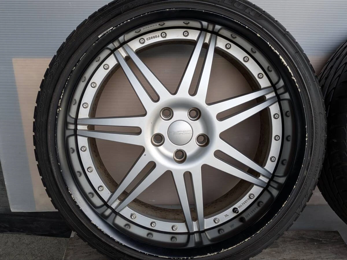 JDM Hyperforged HF102R wheels and tires 4-pack set 209J+17 11J+22 PCD1 No Tires - Image 3