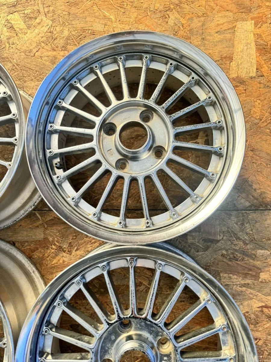 JDM Rare RAYS EMU Finned Wheels Plated 156.5J+19 PCD114.3 4-Hole 4H Ou No Tires - Image 4