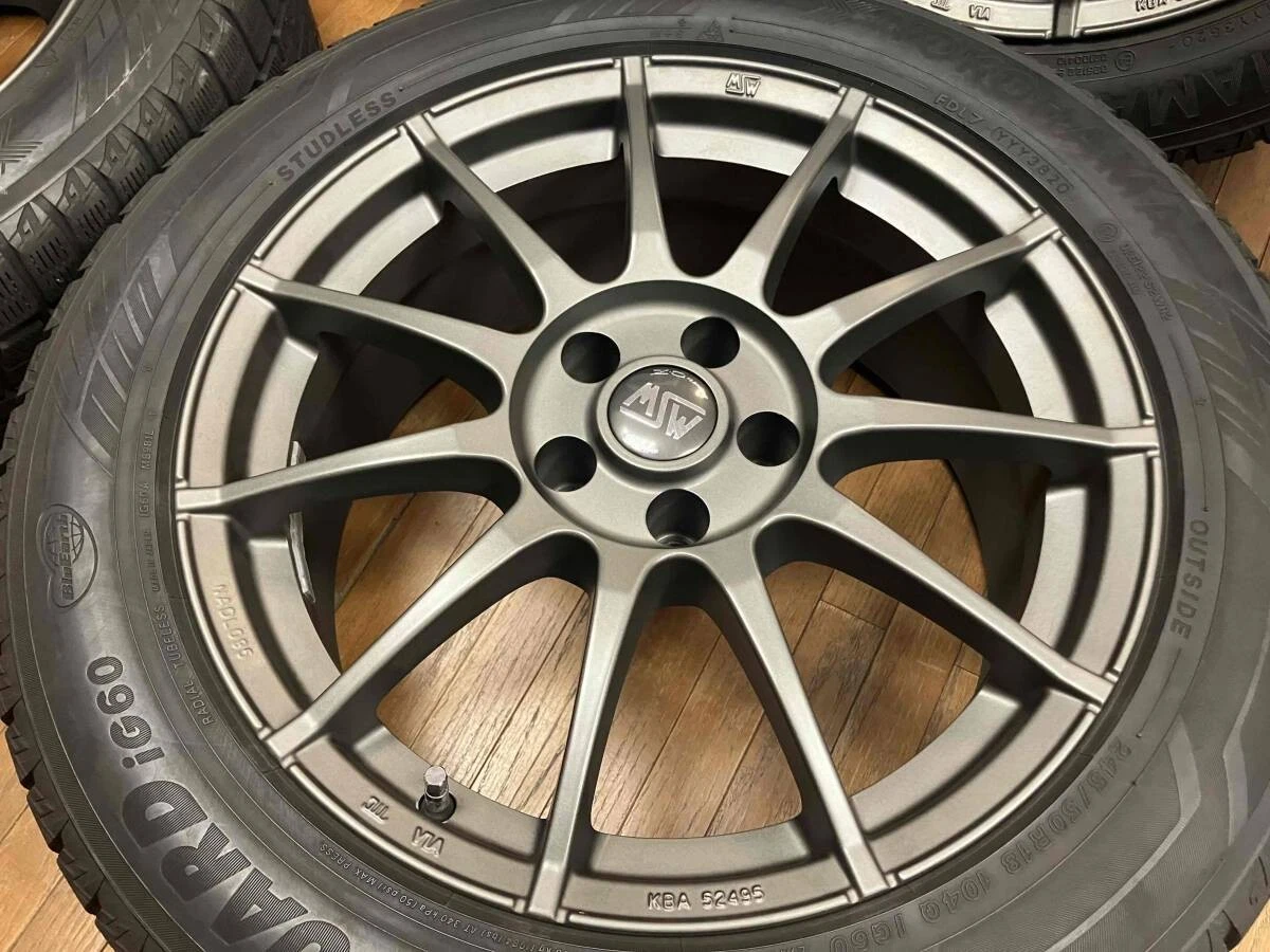 JDM Studless tire set with IG60 tires MSW85 18-inch wheels 8J+28 5H112 No Tires - Image 6