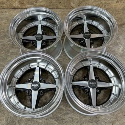 JDM Rare WORK Equip 1511J-41 PCD114.3 4-hole 4H deep rims for Silvia 1 No Tires