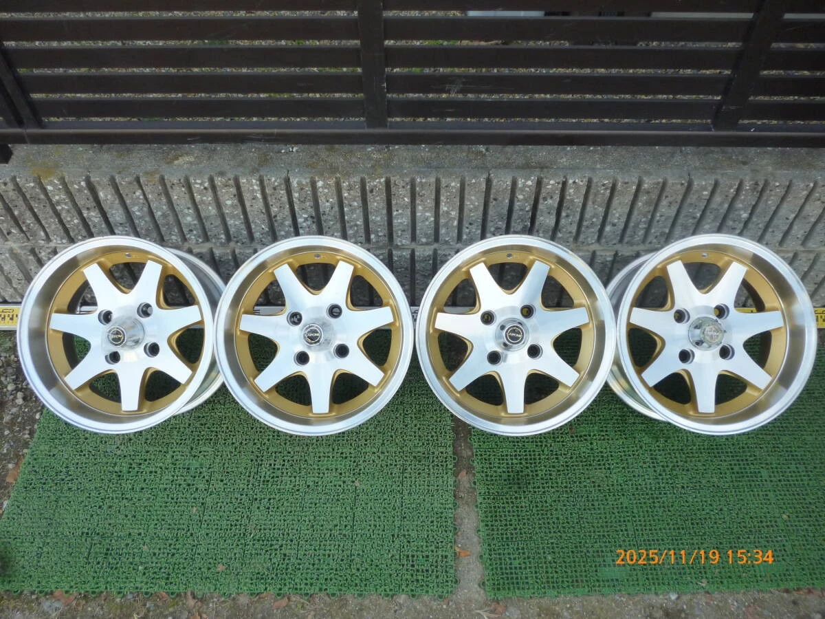 JDM CAPONE 7-Bx14 14x7J 114.3 4-hole 4-Book deep rim 4-Individual old No Tires