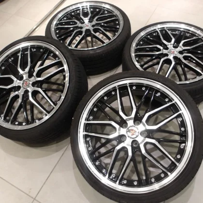 JDM H AME LMX 19 5H100 7.5J+48 215/35R19 30 50 Prius Corolla Sports Le No Tires