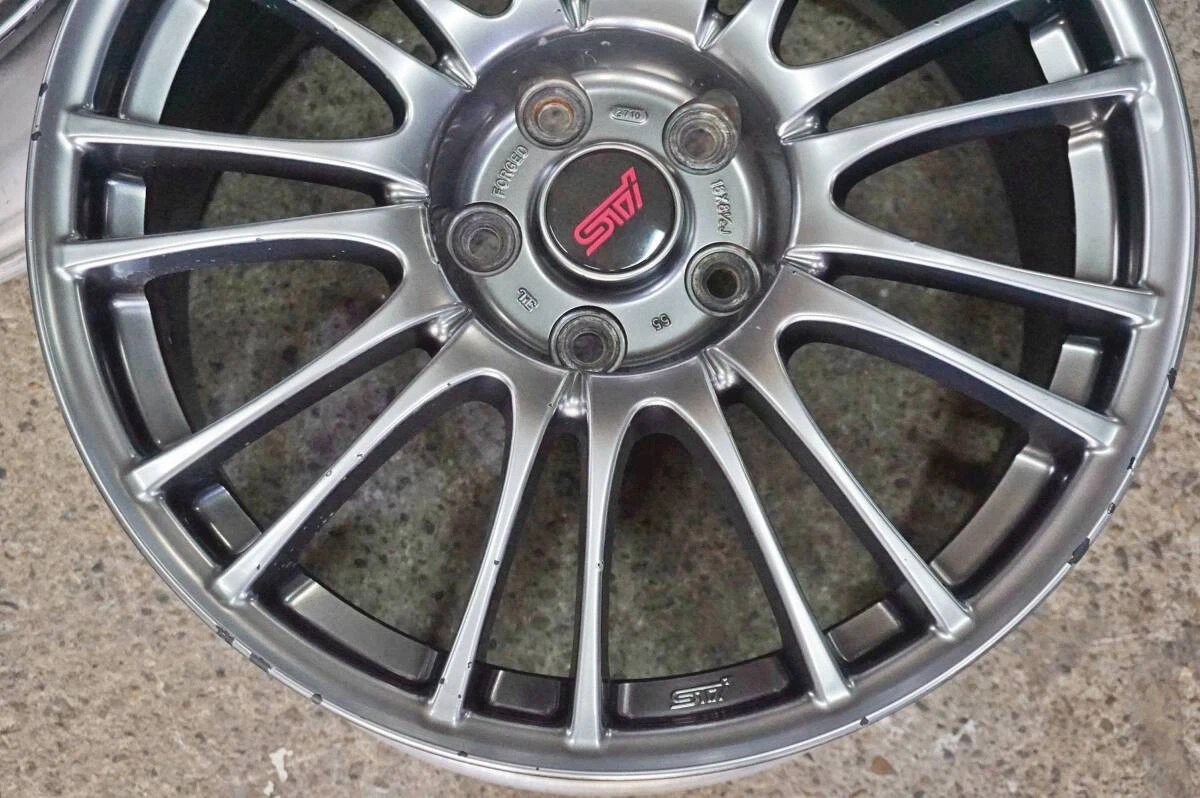 JDM Forged Subaru BBS RV739 WRX STI genuine OP 18in 8.5J +55 PCD114.3 No Tires - Image 8