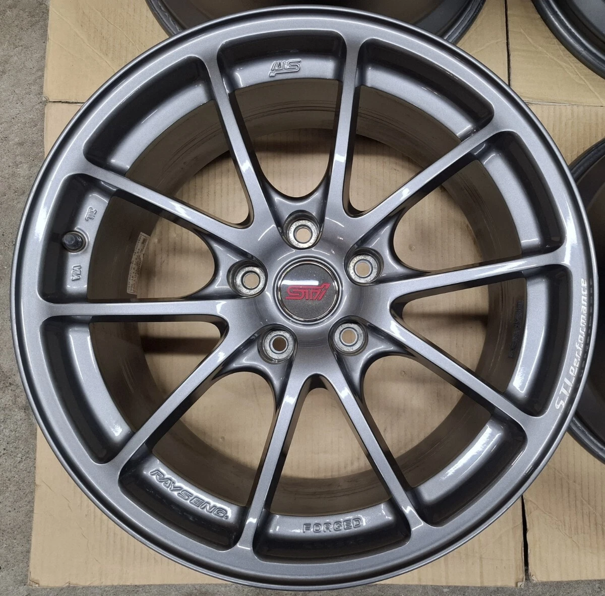JDM Superb Condition Subaru WRX STI Genuine Optional Rays Wheels 4Book No Tires - Image 3