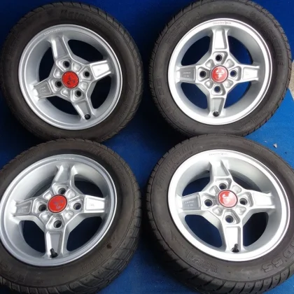 JDM Rare Black Modra Abarth 5J/+35 PCD 101.65 165/55VR12 4-Book Set No Tires