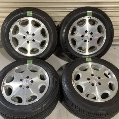 JDM Rare used Mercedes-Benz R129 genuine 16mm aluminum wheels 12940108 No Tires