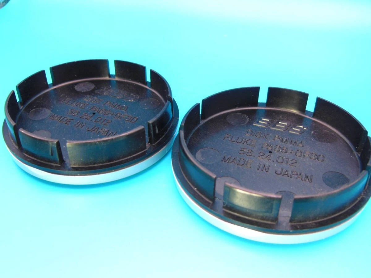 JDM BBS Platinum Silver Emblem φ56mm 2 pieces 56.24.012 Center Cap wit No Tires - Image 8