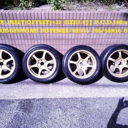 JDM Wheels: SSR gold color; Tires: Bridgestone Potenza 205/50R16 No Tires