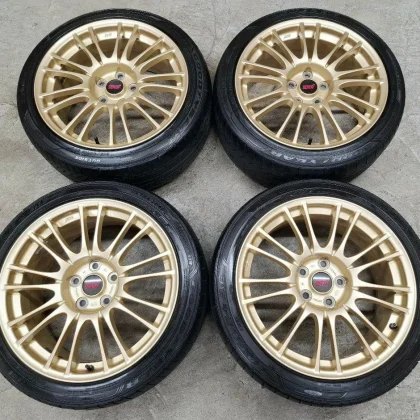 JDM Subaru WRX STI genuine BBS wheels and tires 4Book forging BBS No Tires