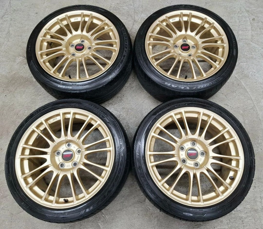 JDM Subaru WRX STI genuine BBS wheels and tires 4Book forging BBS No Tires