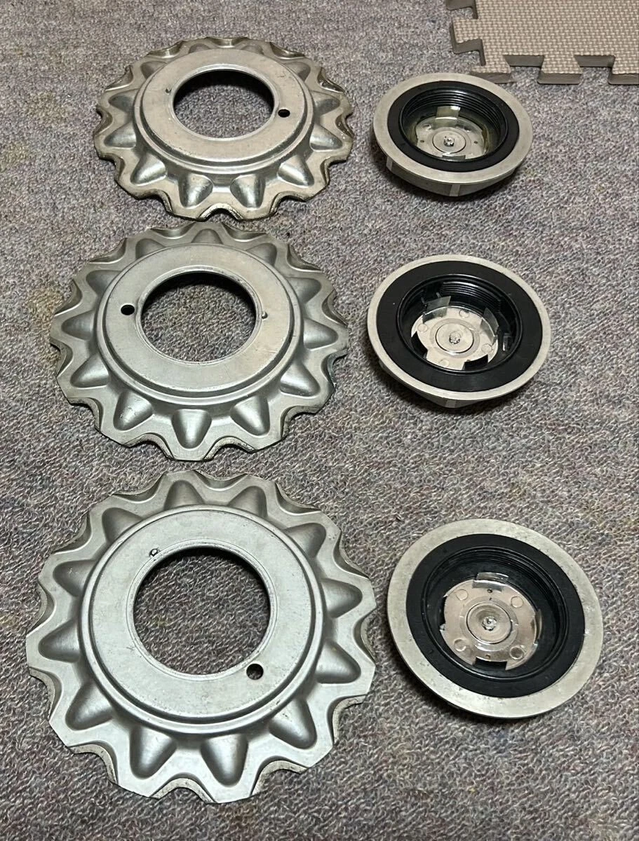 JDM RAYS Volk Racing EVOLUTION2 Wheel Center Caps Set of 3 No Tires - Image 2