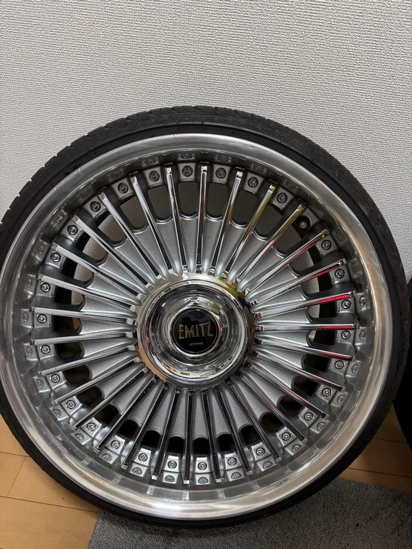 JDM EMITZ 20 Black Chrome Plated Wheels from Fukuoka No Tires - Image 3