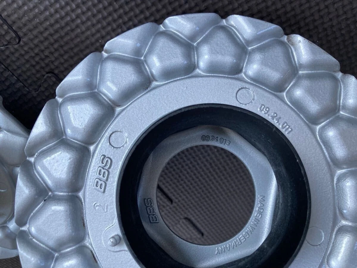 JDM Thick cast full plate "09.24.011" Early BBS RS center caps 4 piece No Tires - Image 9