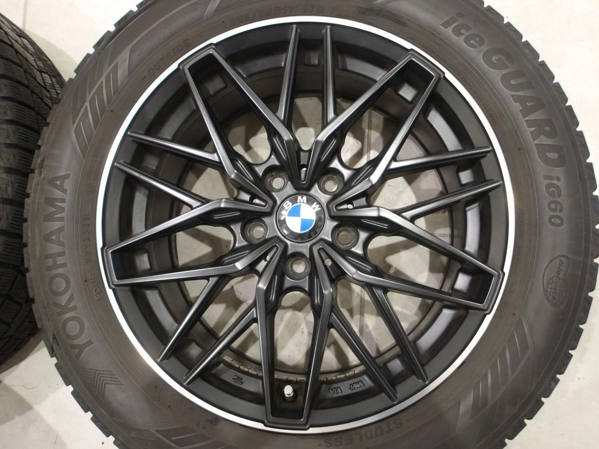 JDM H nurburg MTX black 17 5H112 7.5J+52 Yokohama IceGuard IG60 225/55 No Tires - Image 5