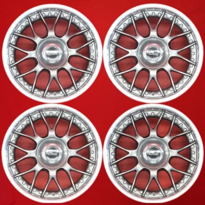 JDM Rare out-of-print Gevaert Mesh 3-Piece Wheels 4Book 7.5J 17PCD114. No Tires