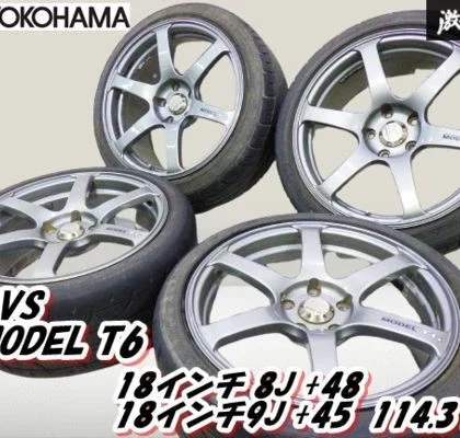JDM Discontinued YOKOHAMA AVS Model T6 188J +48 / 9J +45 5H PCD114.3 W No Tires