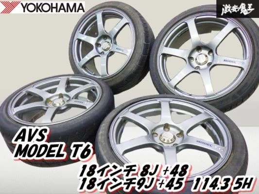 JDM Discontinued YOKOHAMA AVS Model T6 188J +48 / 9J +45 5H PCD114.3 W No Tires