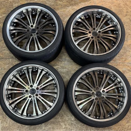 JDM Rare AME SHALLEN 209J+30 PCD 114.3 5-lug 5H wheels for Alphard Vel No Tires