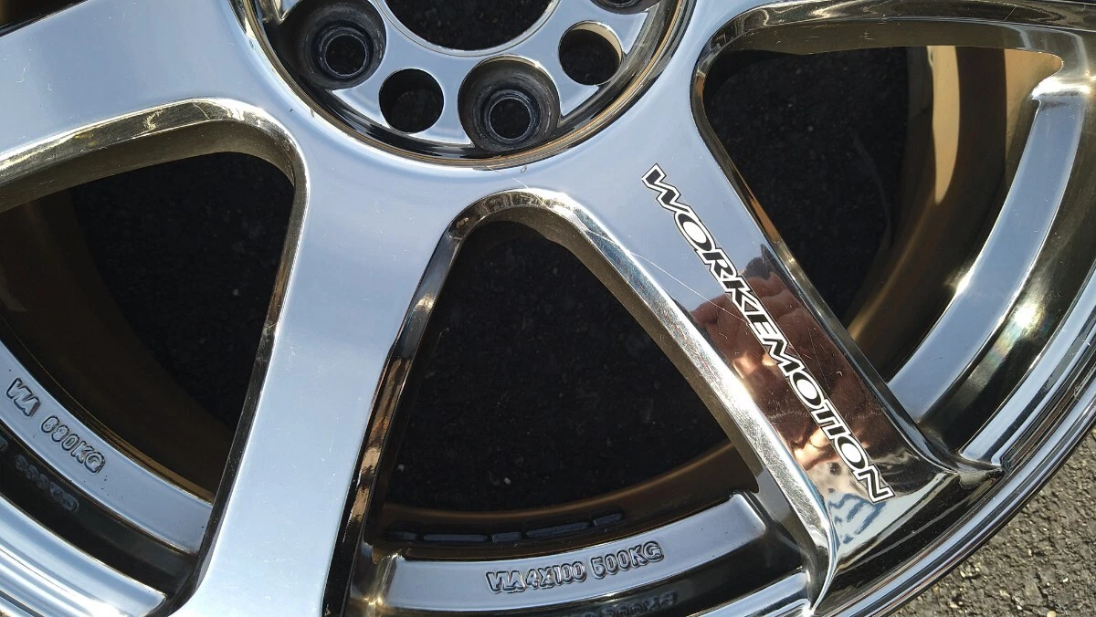 JDM Rare good condition WORK EMOTION XT7 for Prius Corolla Subaru PCD1 No Tires - Image 3