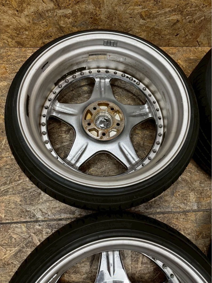 JDM Rare Leonhardt Orden 1910J +7 +6 PCD114.3 5-hole 5H Discontinued D No Tires - Image 8